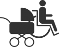 Logo Beförderung von Personen im Rollstuhl und von Kleinkinder im Kinderwagen